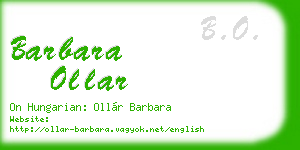 barbara ollar business card